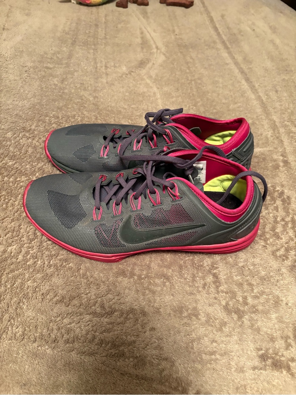 Nike Women’s Gray and Pink Low-Top Training Shoes